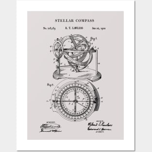 Patent Print 1902 Stellar Compass Posters and Art